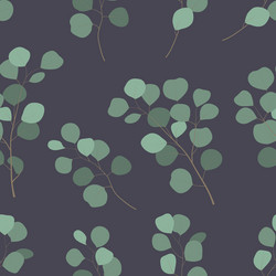 floral decorative seamless pattern eucalyptus vector image