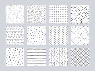 hand drawn pattern seamless doodle prints vector image