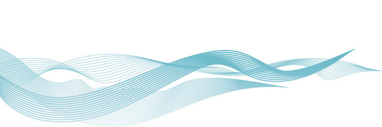 wave many blue lines vector image