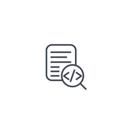 code review icon on white linear vector image