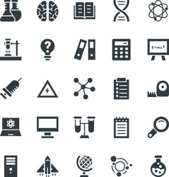 science and technology cool icons 3 vector image