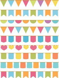 seamless bunting vector image