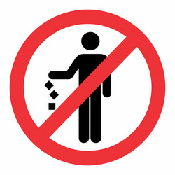 do not litter icon vector image