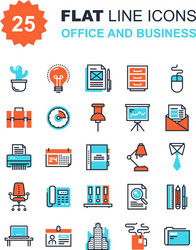 office icons vector image