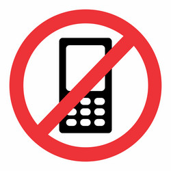 No mobile phone icon vector