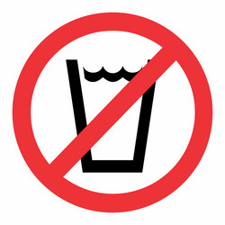 Non-potable water icon vector