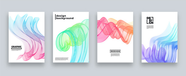 abstract cover template set modern design vector image