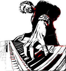 pianist vector image