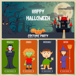 halloween concept set vector image