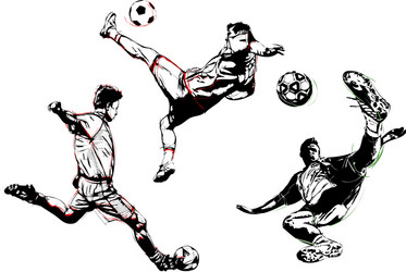 soccer trio vector image