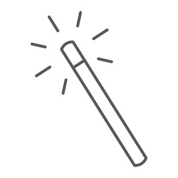 magic wand thin line icon tools and design vector image