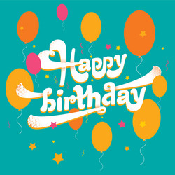 happy birthday image vector image