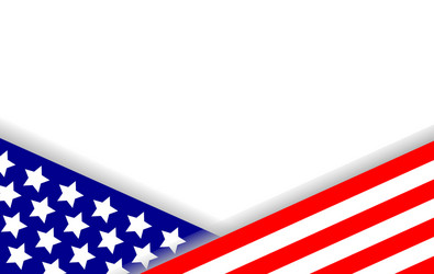 american symbols corner frame vector image