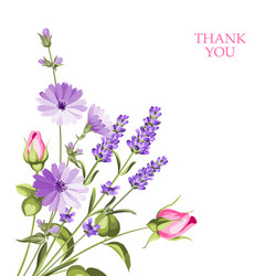 bunch of lavender flowers vector image