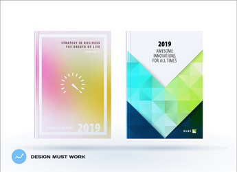 template creative abstract design of brochure set vector image