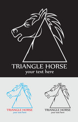 triangle horse vector image