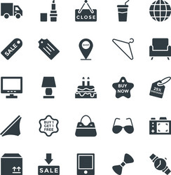 shopping cool icons 3 vector image