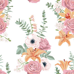 floral seamless pattern vector image