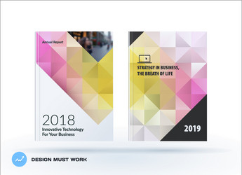 template creative abstract design of brochure set vector image