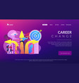 career change concept landing page vector image