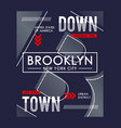 downtown brooklyn graphic typography vector image