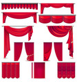 curtains and draperies interior decoration object vector image