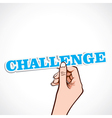 challenge word in hand vector image