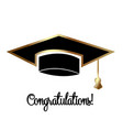 congratulations graduates graduation day cap vector image