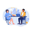 lunch in office concept vector image