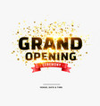 stylish grand opening ceremony card design vector image