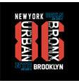 new york brooklyn t shirt graphic art vector image