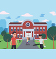 back to school flat design vector image