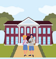 education university college cartoon vector image