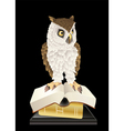 book smart owl vector image