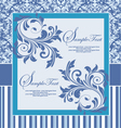 blue wedding card vector image