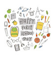 happy first school day vector image