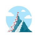 mountain climb path challenge journey base vector image