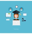 online education and courses vector image