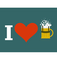 i love beer at oktoberfest mug in traditional vector image