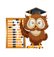 cute wise owl funny back to school concept vector image