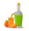 electric juicer orange fresh juice a concept vector image