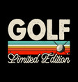 golf players vintage golfing t-shirt design vector image