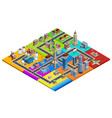 city map constructor colorful isometric image vector image