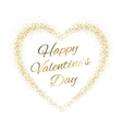 gold glitter and a shape of heart vector image