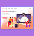 education and webinars online courses web banner vector image