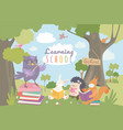 learning school concept background vector image