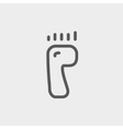 foot thin line icon vector image