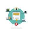 online education and courses vector image