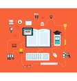 distance education and e-learning vector image