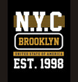 athletic nyc vector image